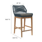 Wellspring 3-Piece Outdoor Patio Teak Wood Bar Set by Modway FredCo