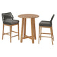 Wellspring 3-Piece Outdoor Patio Teak Wood Bar Set by Modway FredCo
