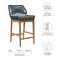 Wellspring 3-Piece Outdoor Patio Teak Wood Bar Set by Modway FredCo