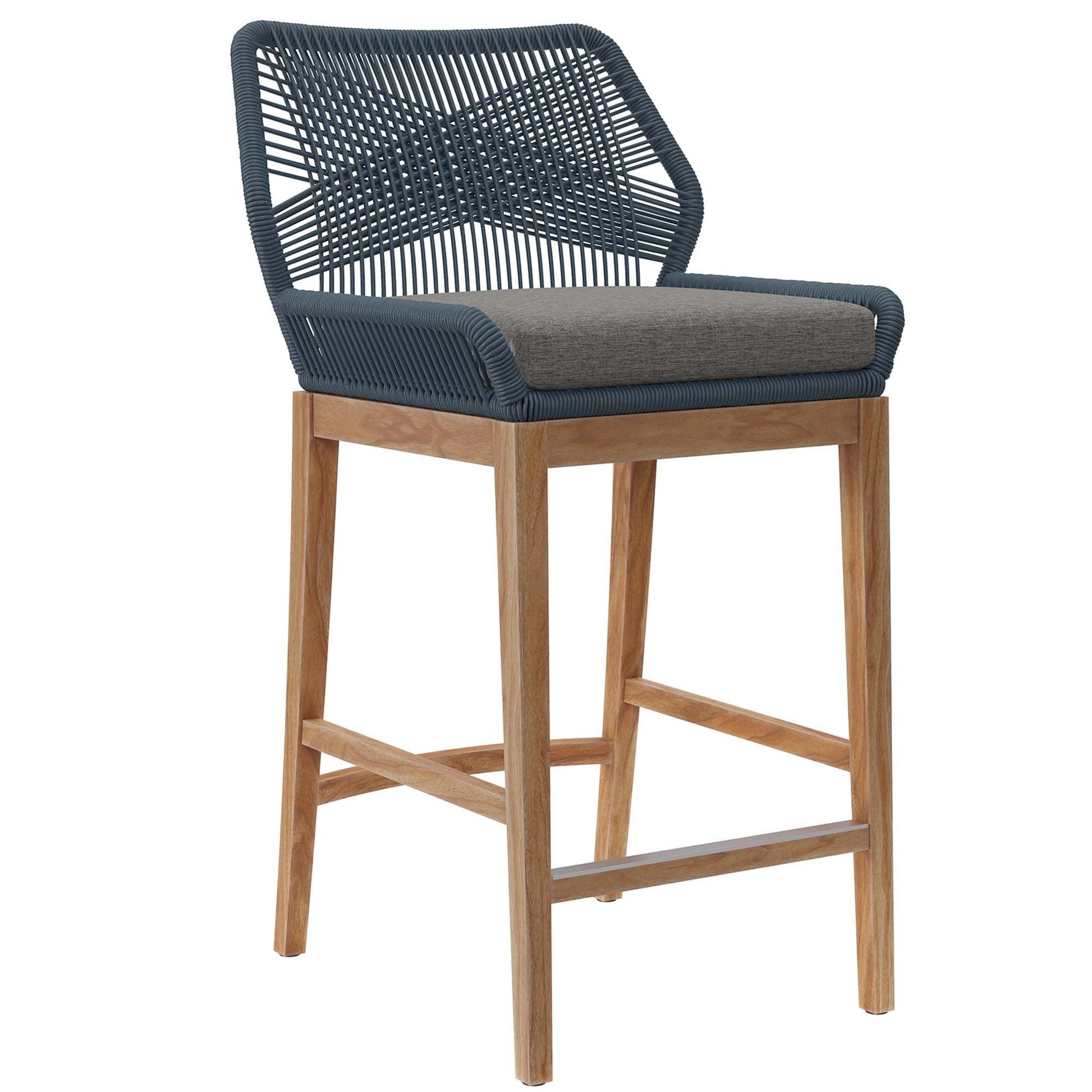 Wellspring 3-Piece Outdoor Patio Teak Wood Bar Set by Modway FredCo