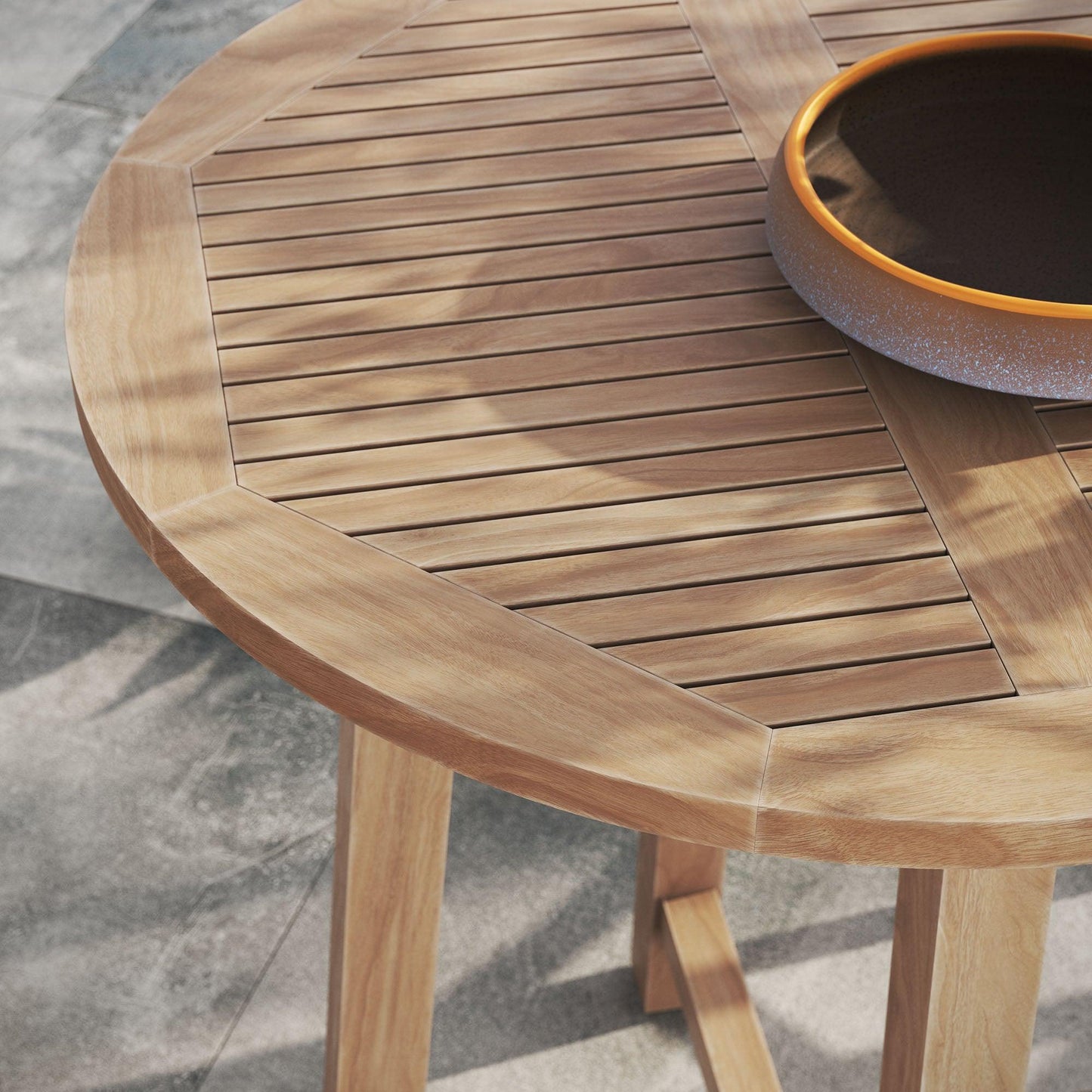Wellspring 36" Outdoor Patio Teak Wood Bar Table by Modway FredCo