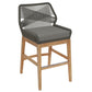Wellspring Outdoor Patio Teak and Rope Counter Stool by Modway FredCo