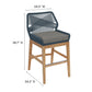 Wellspring Outdoor Patio Teak and Rope Counter Stool by Modway FredCo