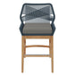 Wellspring Outdoor Patio Teak and Rope Counter Stool by Modway FredCo