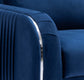 Wenona Blue Velvet 2 Pieces Living Room Set FredCo