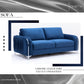 Wenona Blue Velvet 2 Pieces Living Room Set FredCo