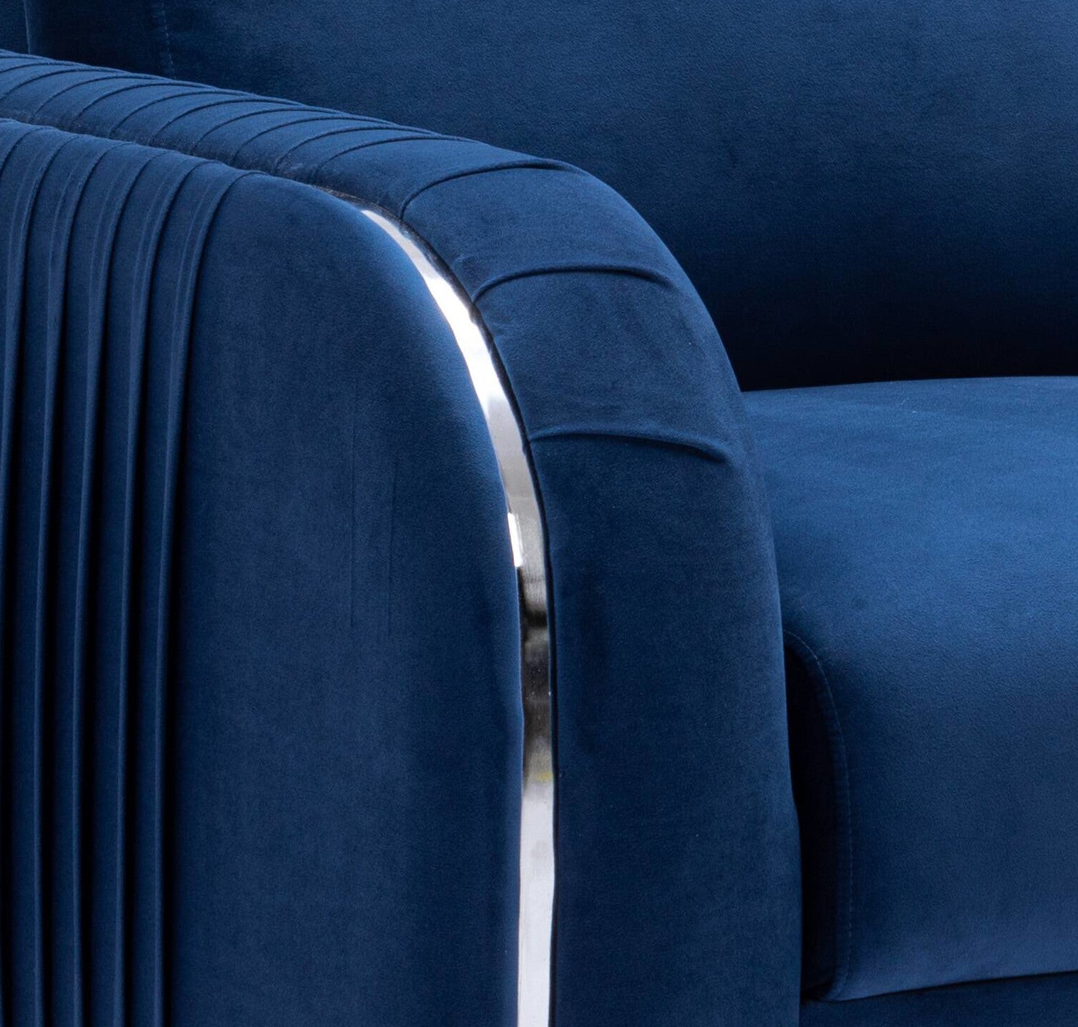 Wenona Blue Velvet Chair FredCo