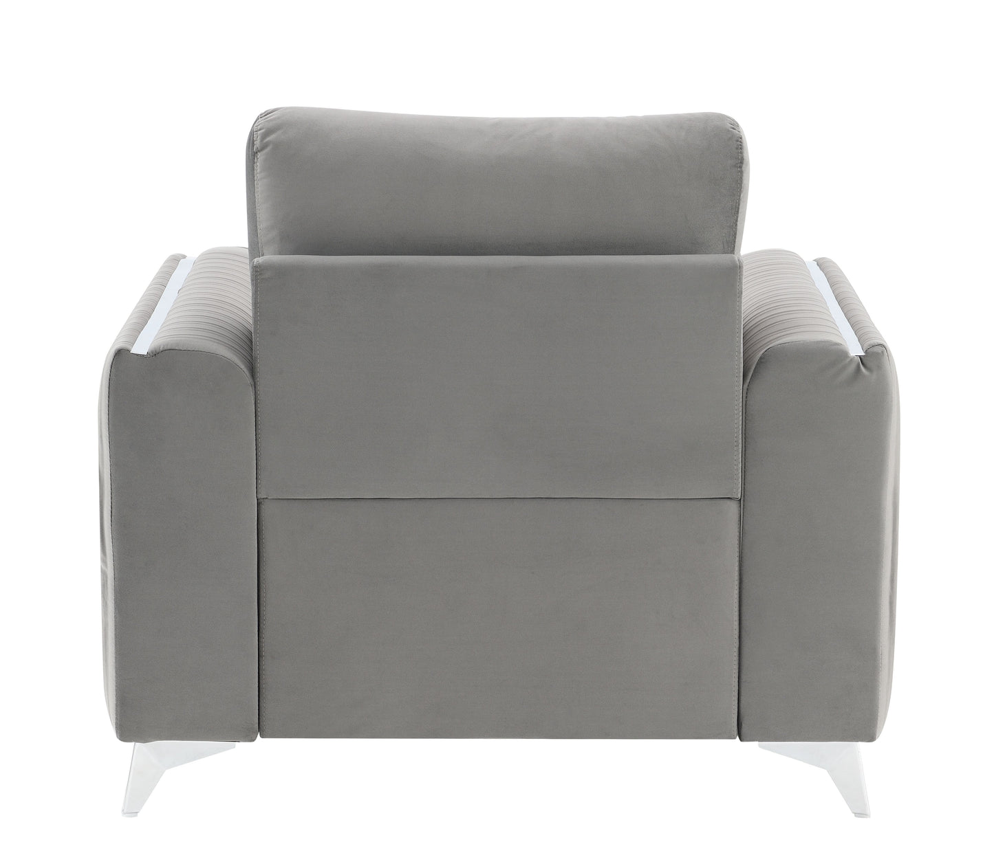 Wenona Gray Velvet Chair FredCo