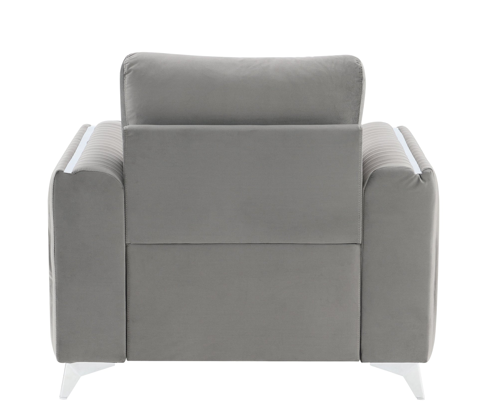 Wenona Gray Velvet Chair FredCo