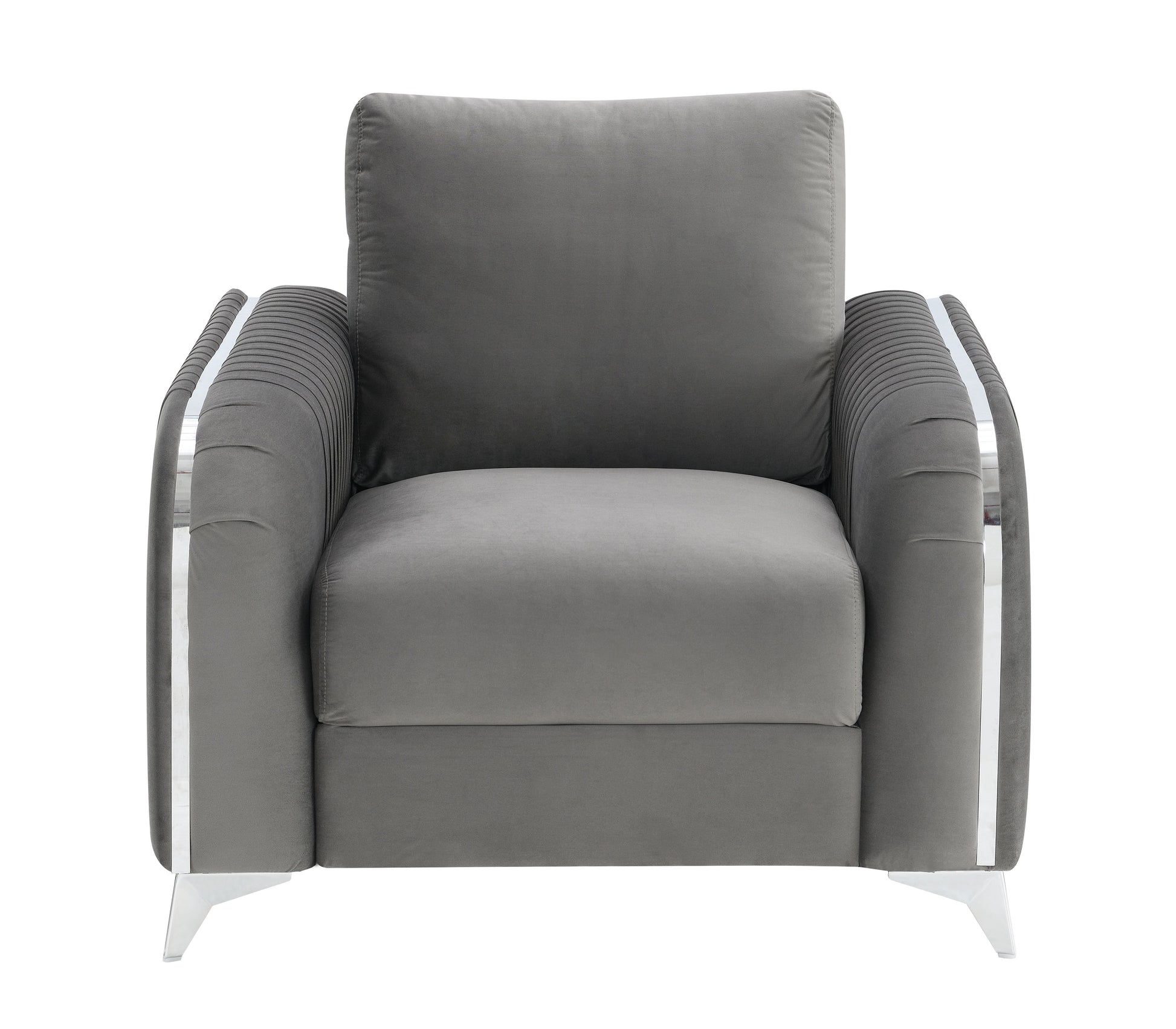 Wenona Gray Velvet Chair FredCo