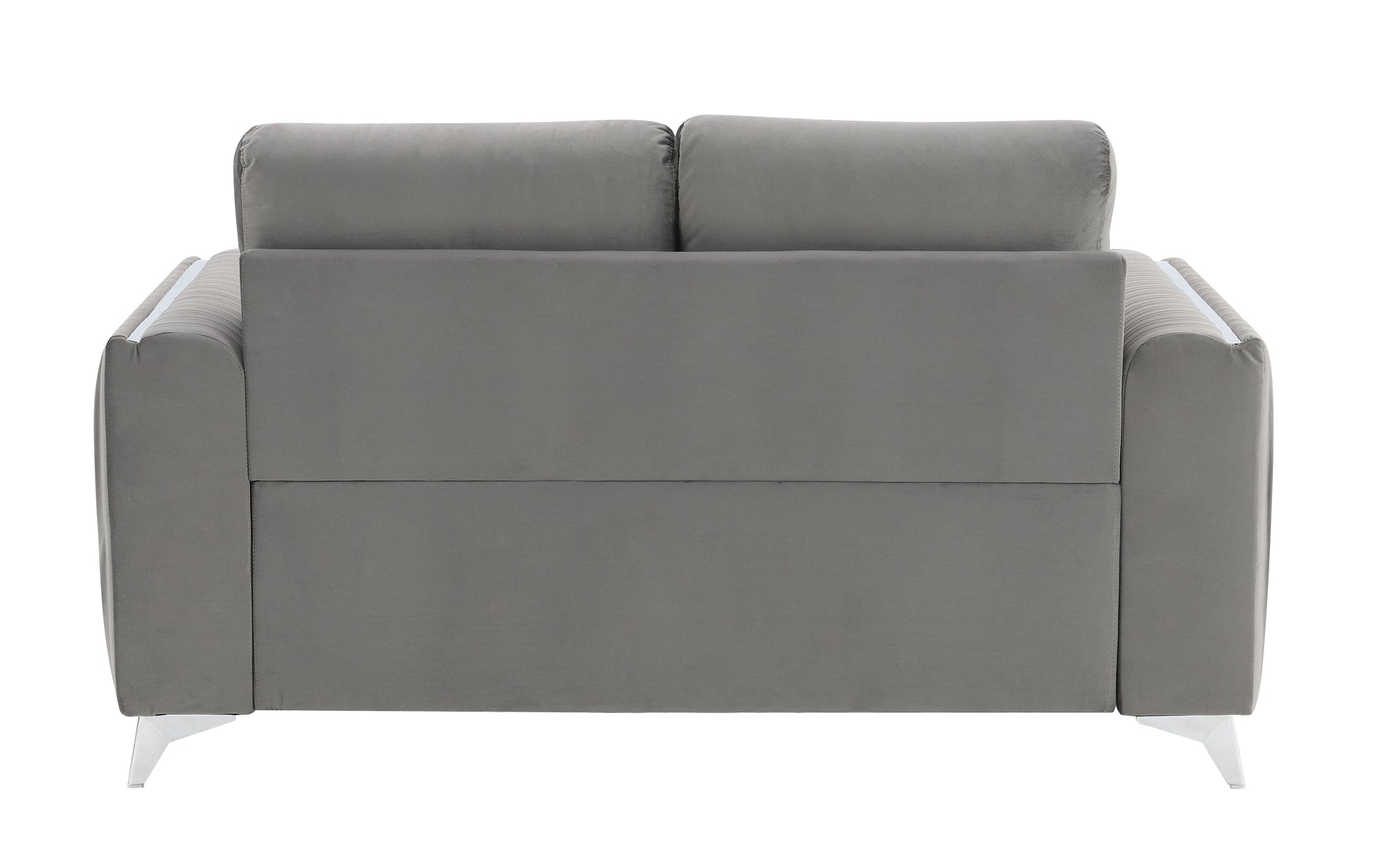 Wenona Gray Velvet Loveseat FredCo