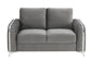Wenona Gray Velvet Loveseat FredCo