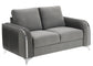 Wenona Gray Velvet Loveseat FredCo