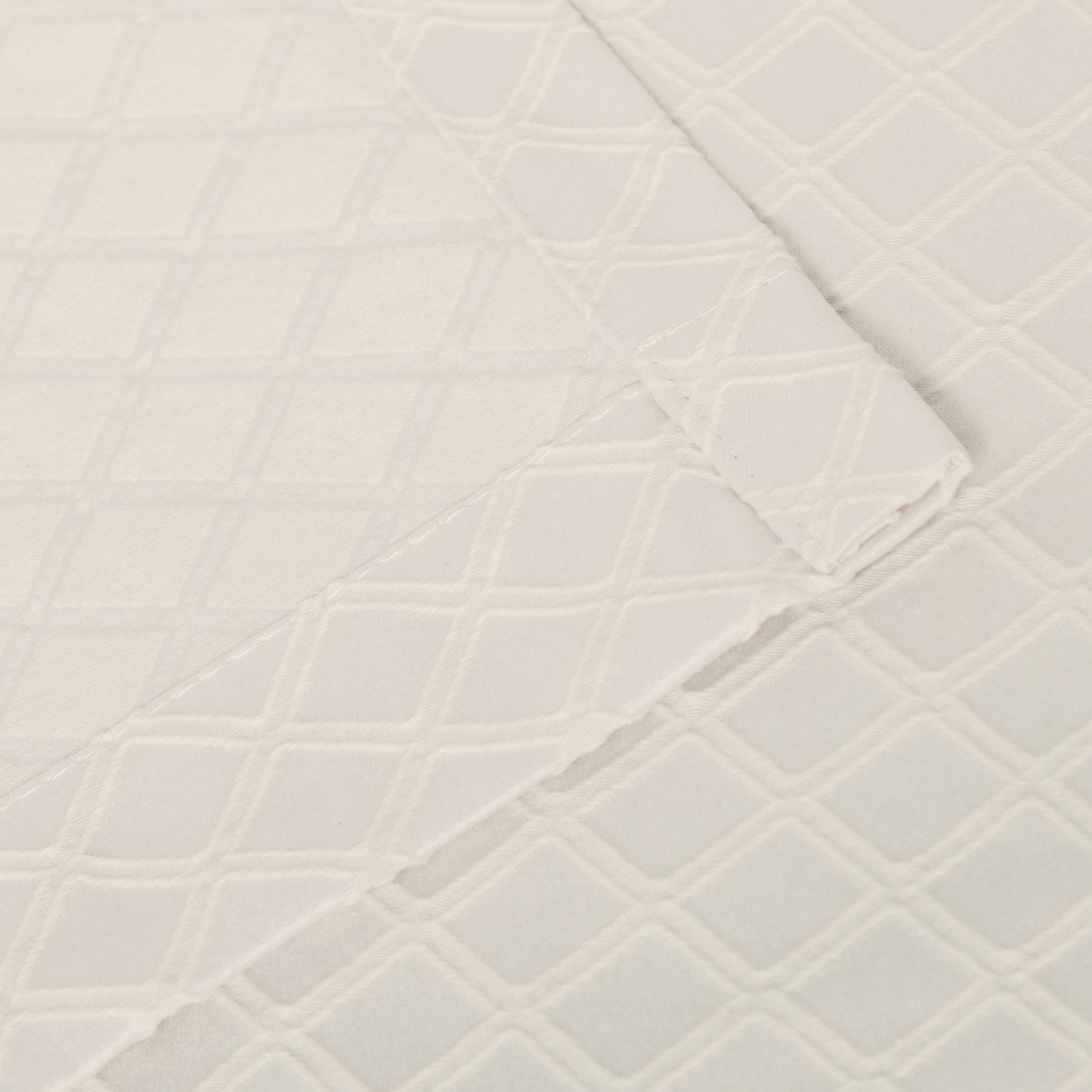 Westview Geometric Diamond Trellis Jacquard Grommet Curtain Panel Set FredCo