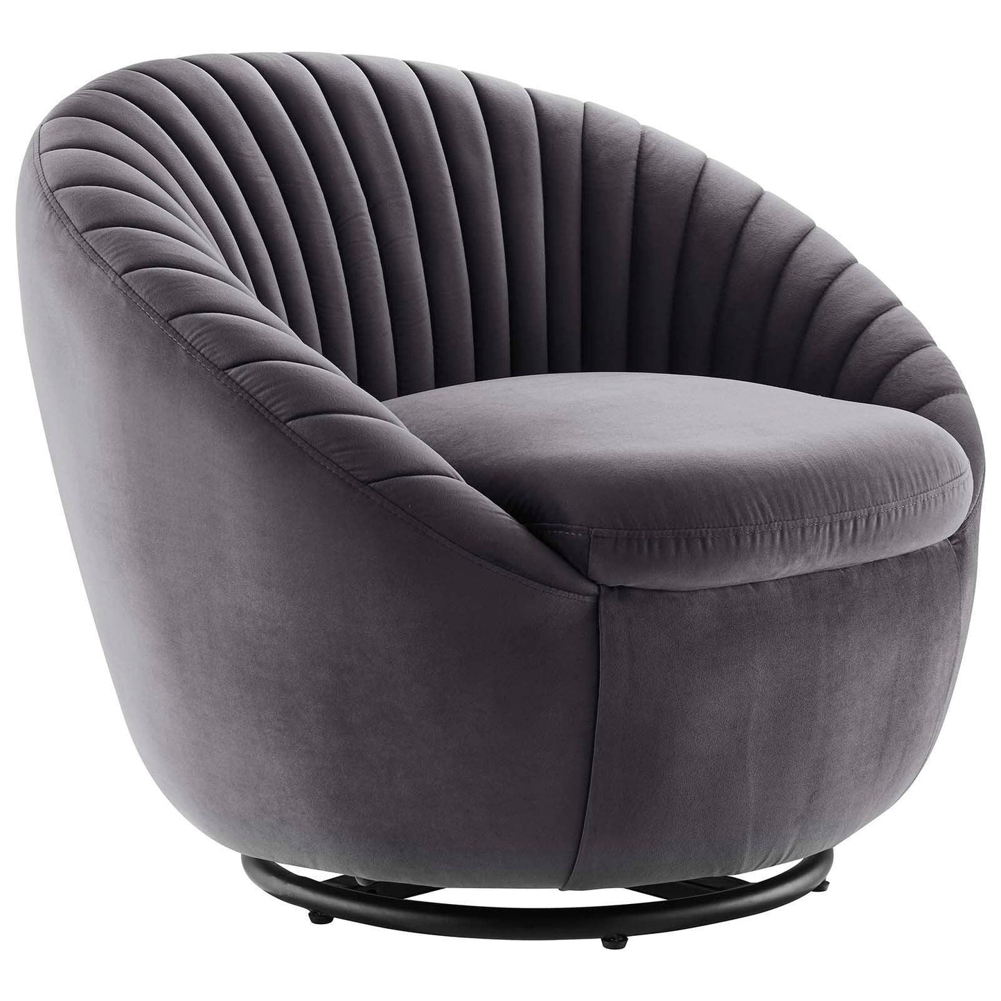 Whirr Tufted Performance Velvet Swivel Chair, EEI-5004 FredCo