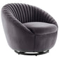 Whirr Tufted Performance Velvet Swivel Chair, EEI-5004 FredCo