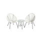 White 3-Piece Outdoor Acapulco Chair FredCo