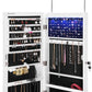 White Hanging Jewelry Armoire FredCo
