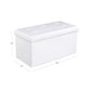 White Tufted Storage Ottoman FredCo