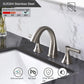 Widespread Bathroom Sink Faucets Two Handle 3 Hole with Drain Assembly FredCo