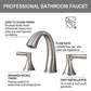 Widespread Bathroom Sink Faucets Two Handle 3 Hole with Drain Assembly FredCo