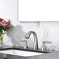 Widespread Bathroom Sink Faucets Two Handle 3 Hole with Drain Assembly FredCo