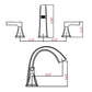Widespread Bathroom Sink Faucets Two Handle 3 Hole with Drain Assembly FredCo