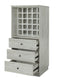 Wiesta Antique White Finish Wine Cabinet FredCo