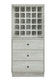 Wiesta Antique White Finish Wine Cabinet FredCo