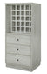 Wiesta Antique White Finish Wine Cabinet FredCo