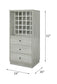 Wiesta Antique White Finish Wine Cabinet FredCo