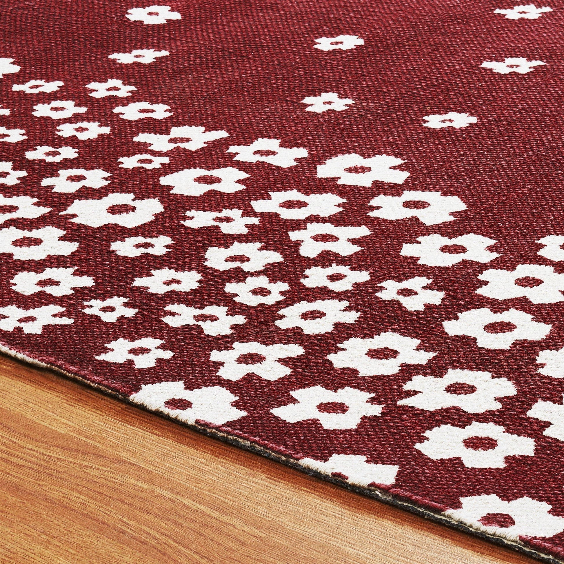 Wildflower 100% Cotton Rug, Environment Friendly Area Rugs FredCo