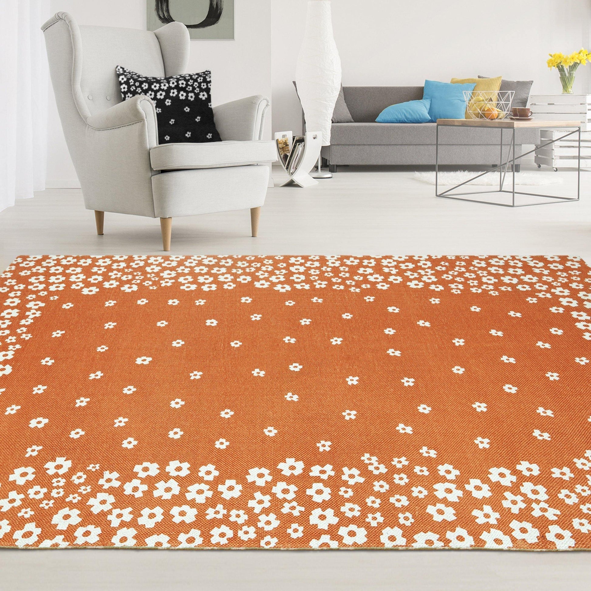 Wildflower 100% Cotton Rug, Environment Friendly Area Rugs FredCo
