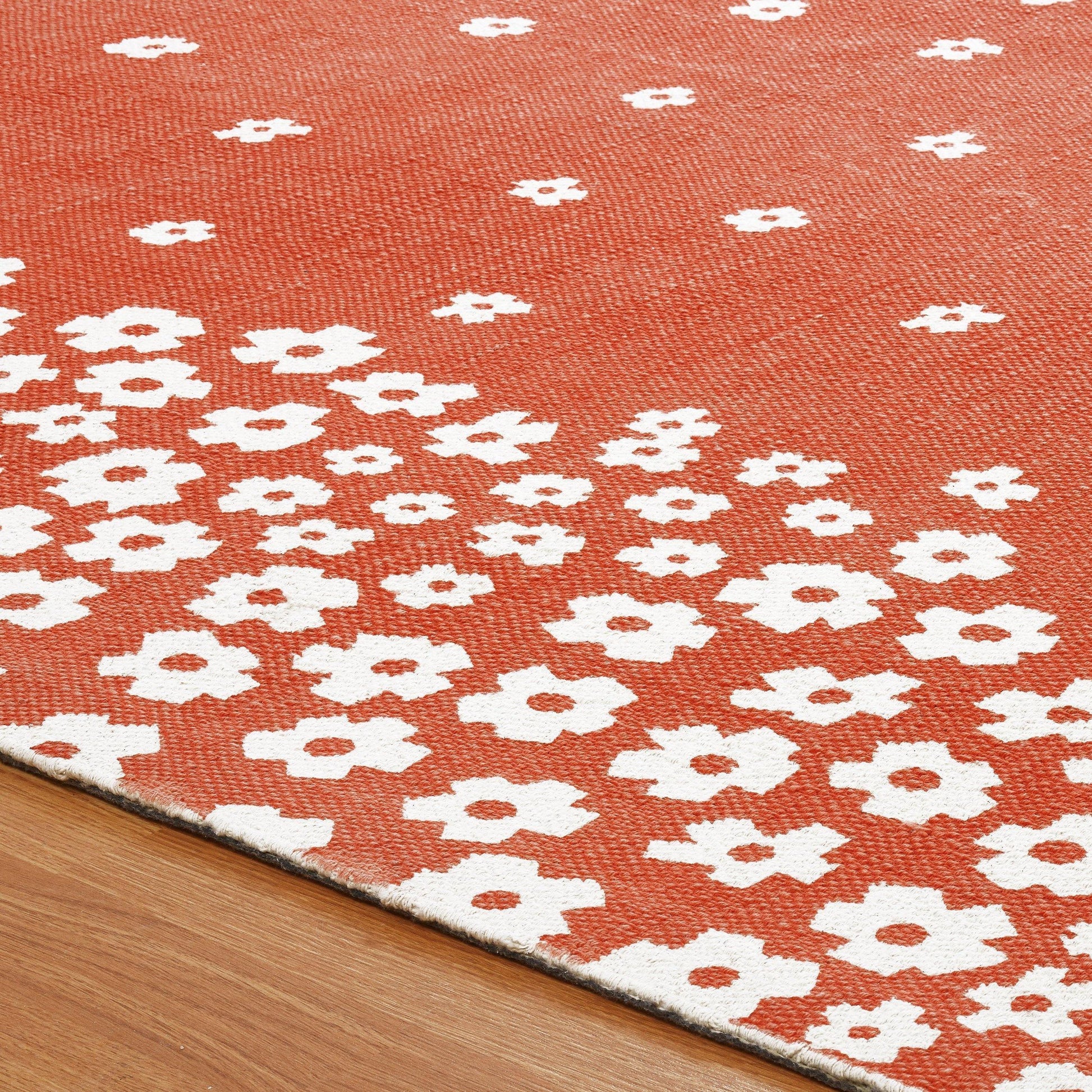 Wildflower 100% Cotton Rug, Environment Friendly Area Rugs FredCo