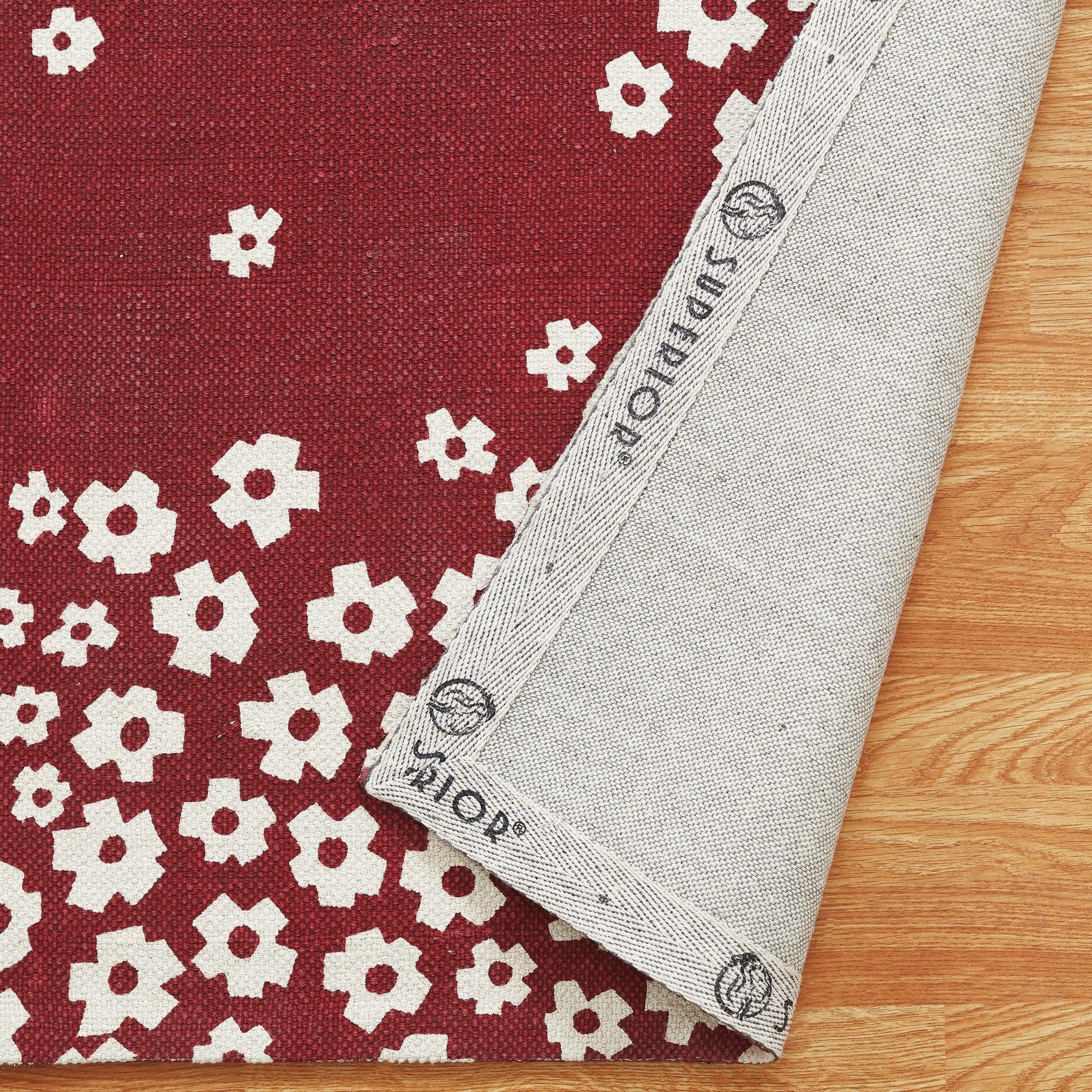 Wildflower 100% Cotton Rug, Environment Friendly Area Rugs FredCo