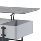Wilkins Gray & White High Gloss Finish Coffee Table W/Lift Top FredCo