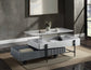 Wilkins Gray & White High Gloss Finish Coffee Table W/Lift Top FredCo