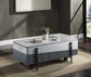 Wilkins Gray & White High Gloss Finish Coffee Table W/Lift Top FredCo