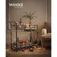 Wine Cart with 2 Mirrored Shelves FredCo