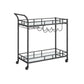 Wine Cart with 2 Mirrored Shelves FredCo
