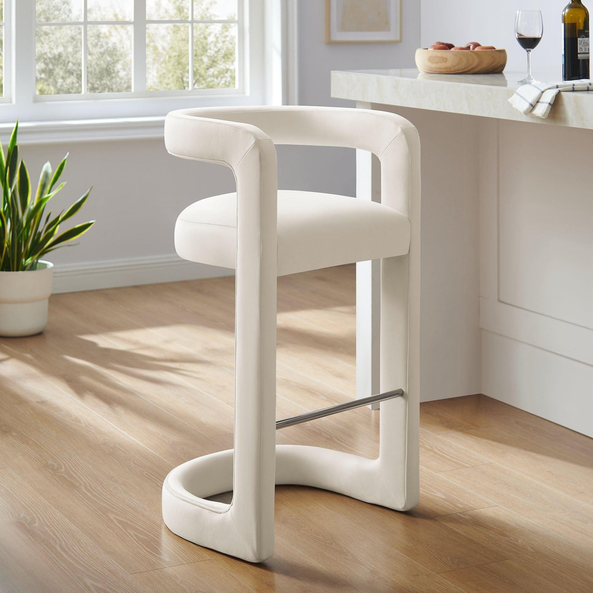 Winslow Performance Velvet Bar Stool by Modway EEI-7108 FredCo