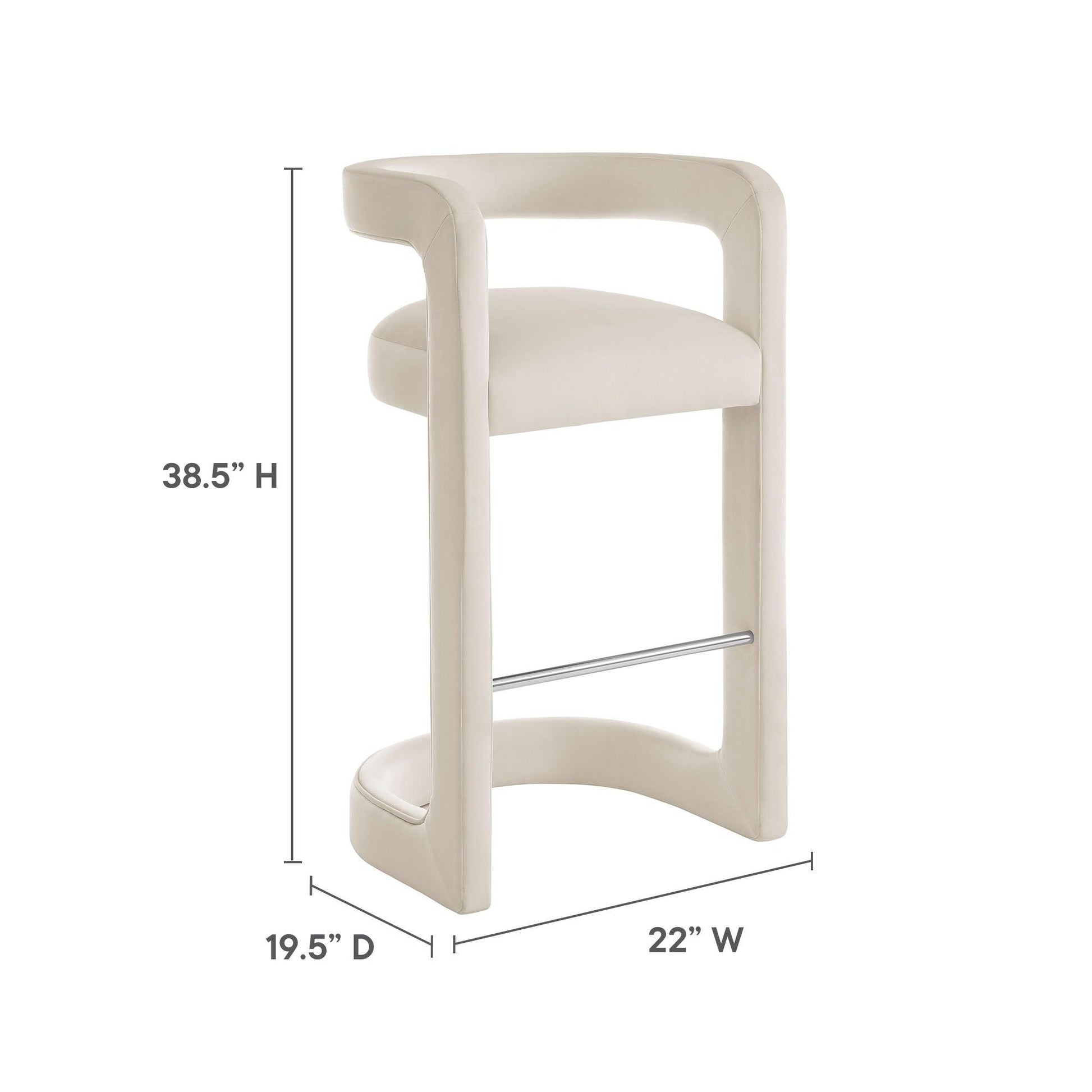 Winslow Performance Velvet Bar Stool by Modway EEI-7108 FredCo