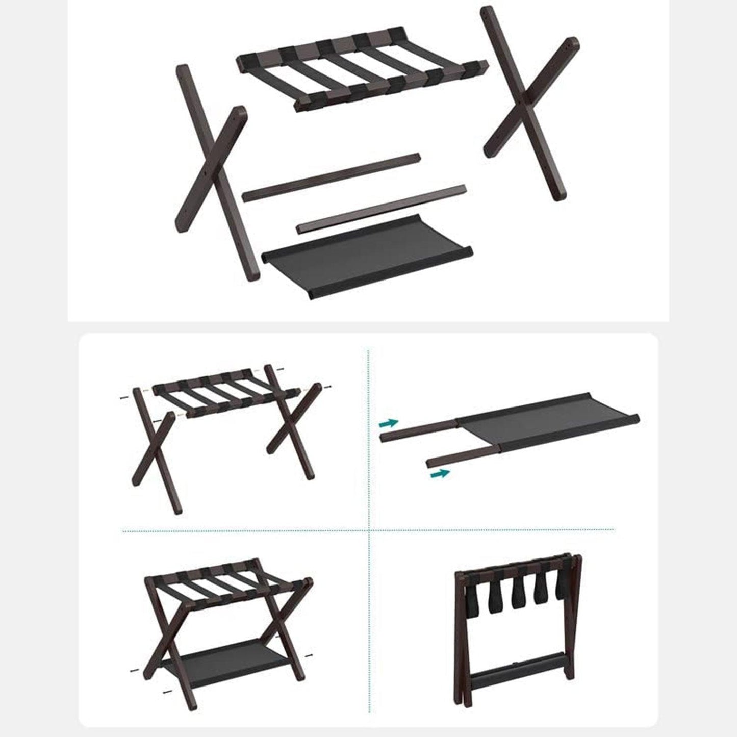 Wood Luggage Rack FredCo