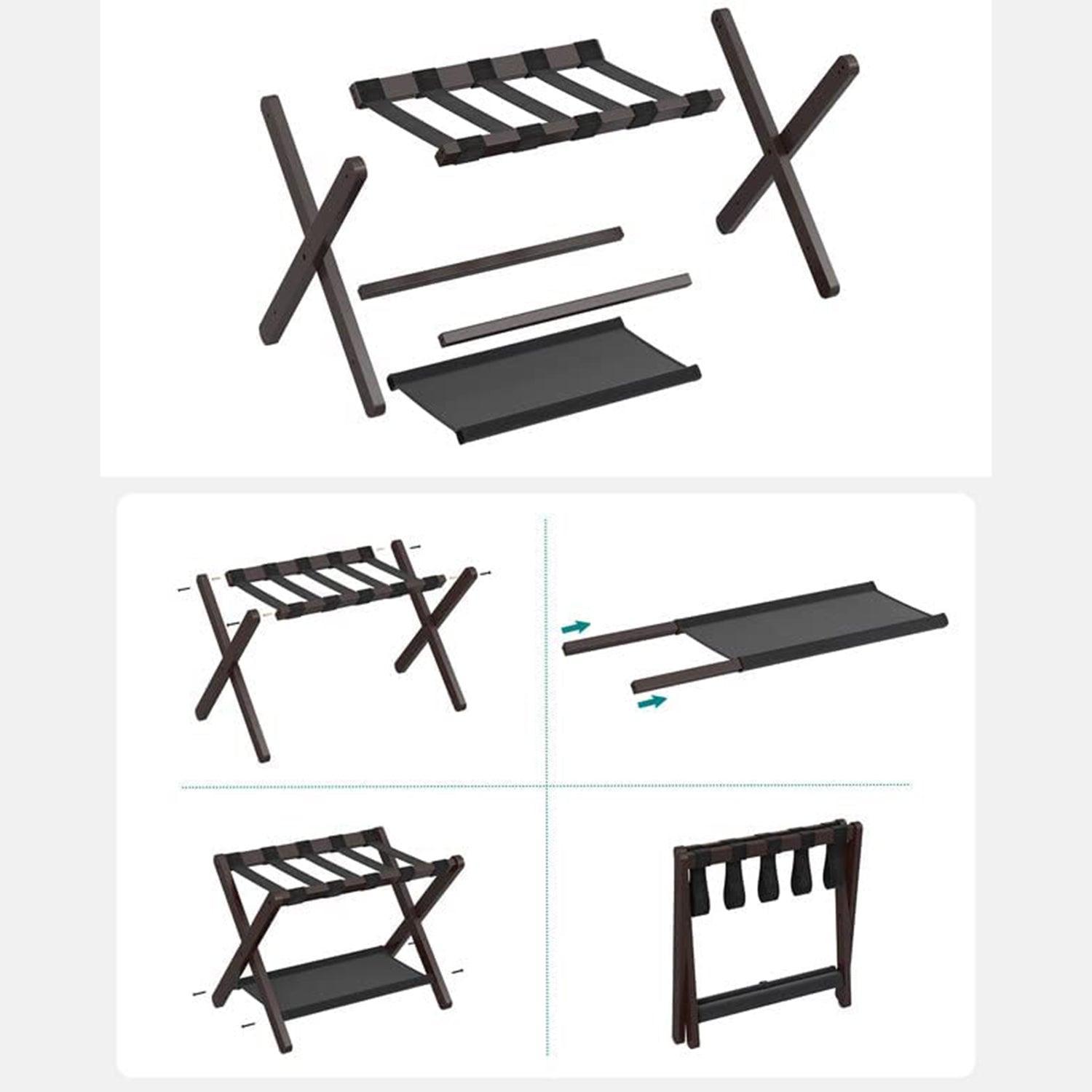 Wood Luggage Rack FredCo