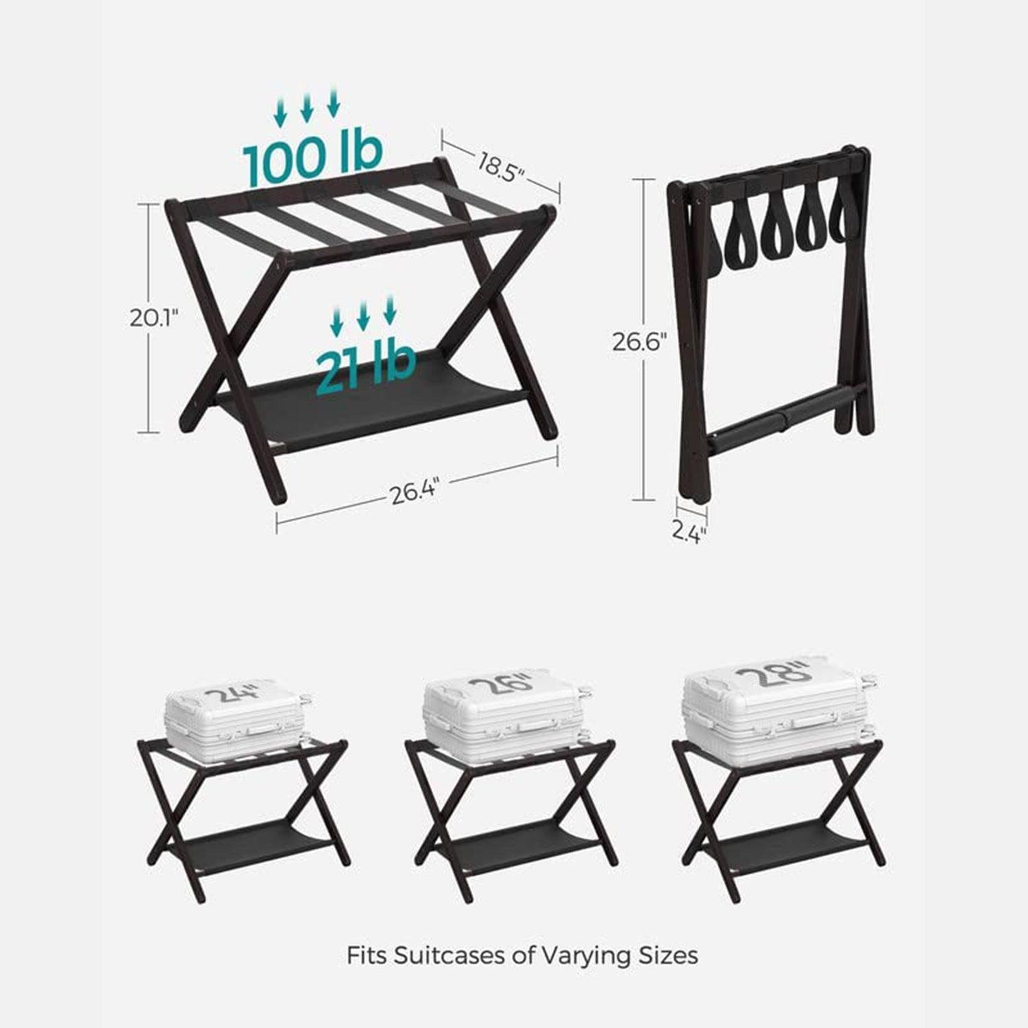 Wood Luggage Rack FredCo