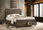 Woodmont 4-piece Eastern King Platform Bedroom Set Rustic Golden Brown Coaster FredCo