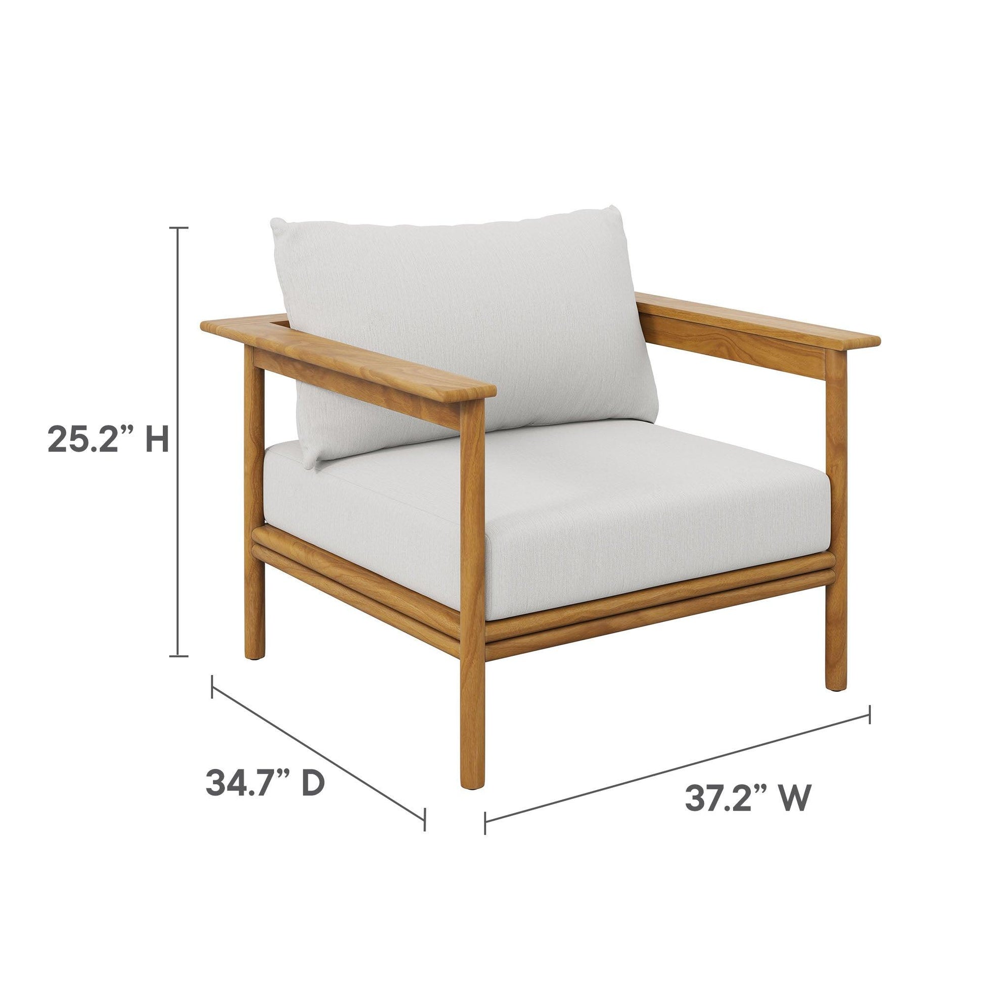 Wren 4-Piece Outdoor Patio Teak Wood Furniture Set by Modway FredCo