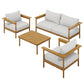 Wren 4-Piece Outdoor Patio Teak Wood Furniture Set by Modway FredCo