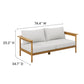 Wren 4-Piece Outdoor Patio Teak Wood Furniture Set by Modway FredCo