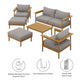 Wren 6-Piece Outdoor Patio Teak Wood Furniture Set by Modway FredCo